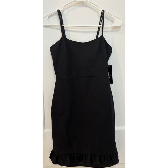 Lulus Spoonful of Sass Black Ruffled Bodycon Mini Dress Size XS NWT‎ - Picture 1 of 6